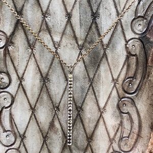 Anna Beck Long Gold Vertical Bar 30" Pendant Necklace